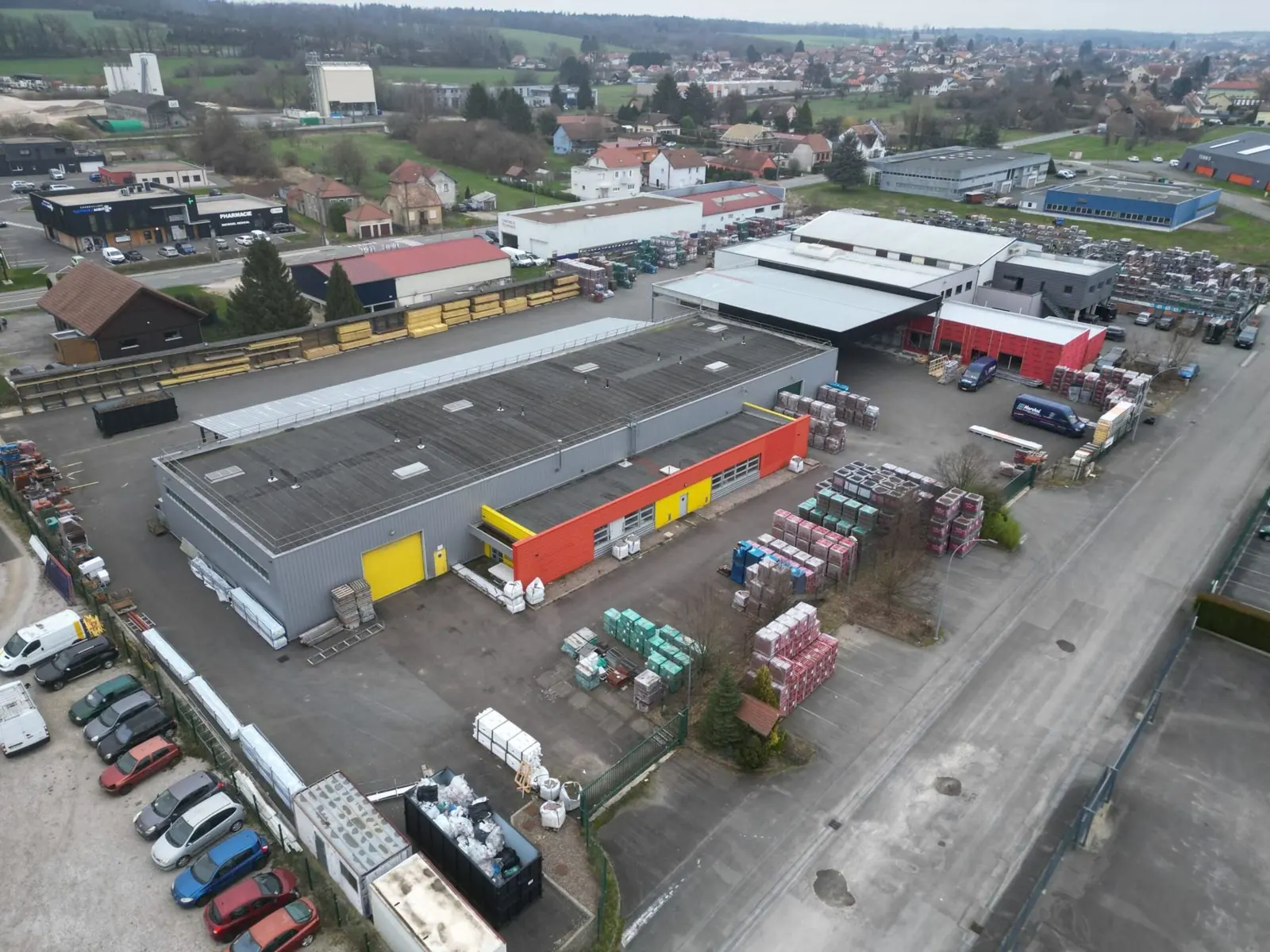 Vue aérienne du site de Grandvillars