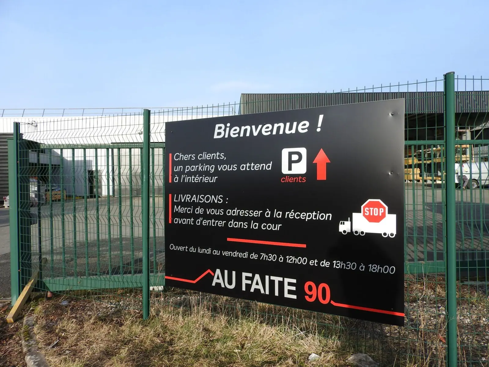 Panneau d’accueil du site de Grandvillars